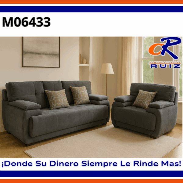 Mueble De Sala Fernanda Gris